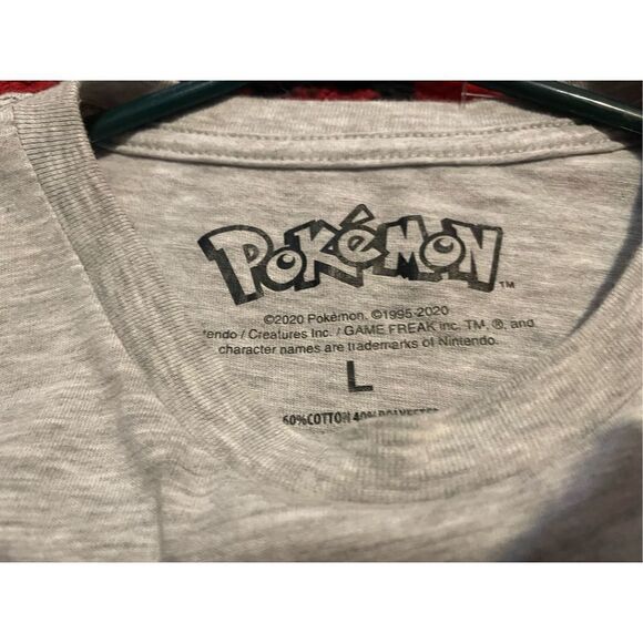 Womens Pokemon Bling T Shirt L Large Pikachu Gray Graphic Print Short Sleeve Cre - Picture 2 of 6